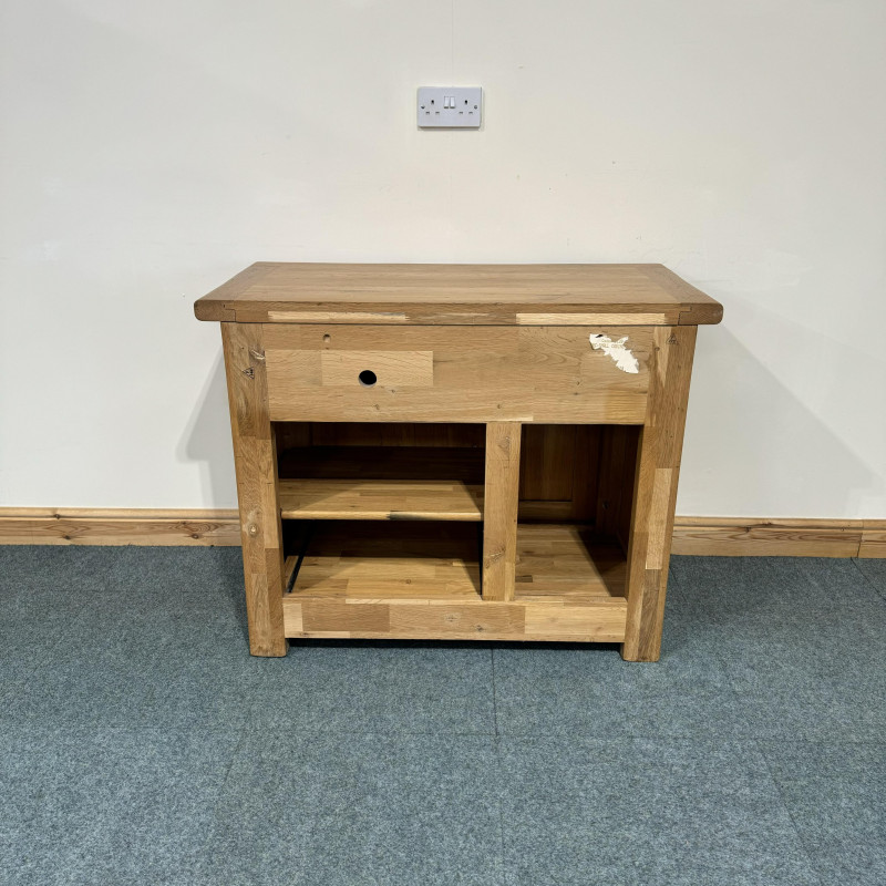 Small, Distressed Solid Oak, Compact Desk. (DE101) - Image 8