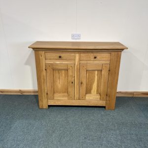 Medium Sized, High, Distressed Solid Oak Sideboard. (S212)