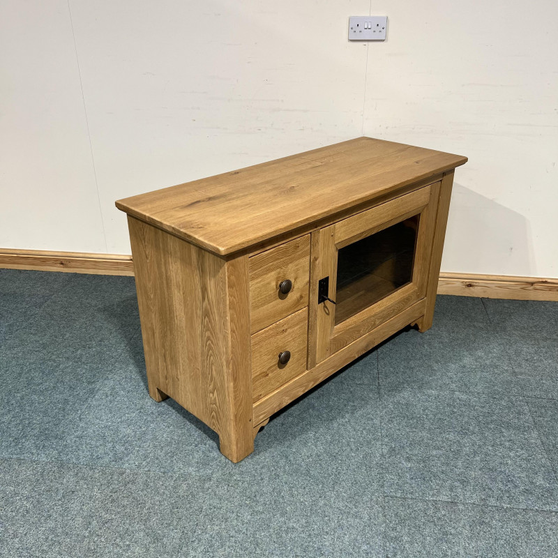 (TV217) Restored Multiyork Solid Oak TV Unit - Extra Large - Image 2