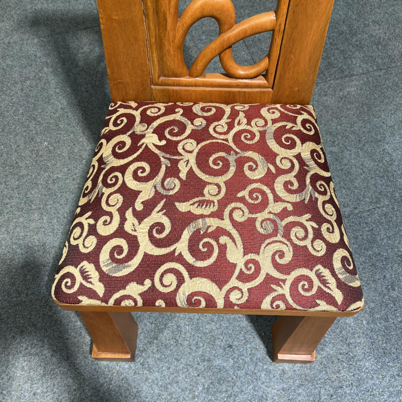 Mahogany, Patterned Padded Seated, Feature Chair. (C115) - The Restored ...