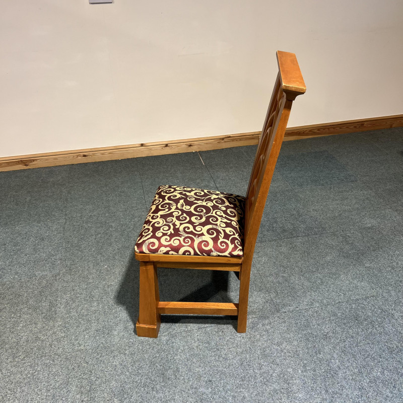 Mahogany, Patterned Padded Seated, Feature Chair. (C115) - The Restored ...