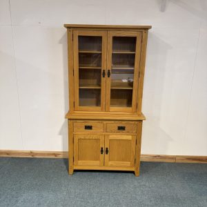 Small, Oak, Glazed Dresser. (D157)