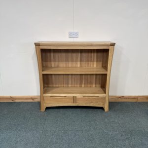Small, Oak, 2 Drawer Bookcase. (BC218)