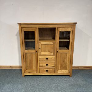 Large, Solid Oak, Glazed Display Unit. (DU142)