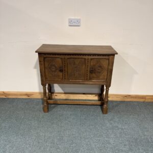 Small, Rustic Solid Oak, Console Table. (CS177)
