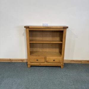 Medium Sized, Oak, 2 Drawer Bookcase. (BC239)
