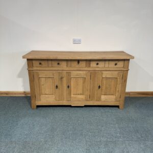 (S305) Restored French Distressed Solid Oak Sideboard - Extra Large