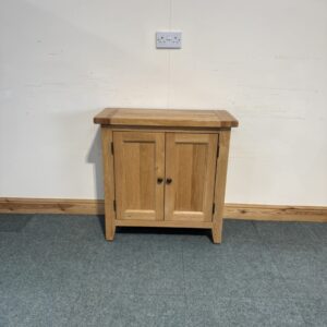 (S309) Restored Vancouver Solid Oak 2 Door Cupboard - Small